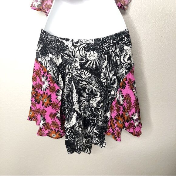 Free People Dark Star Mini Floral Open Back Boho  Dress Size XS - Picture 10 of 13